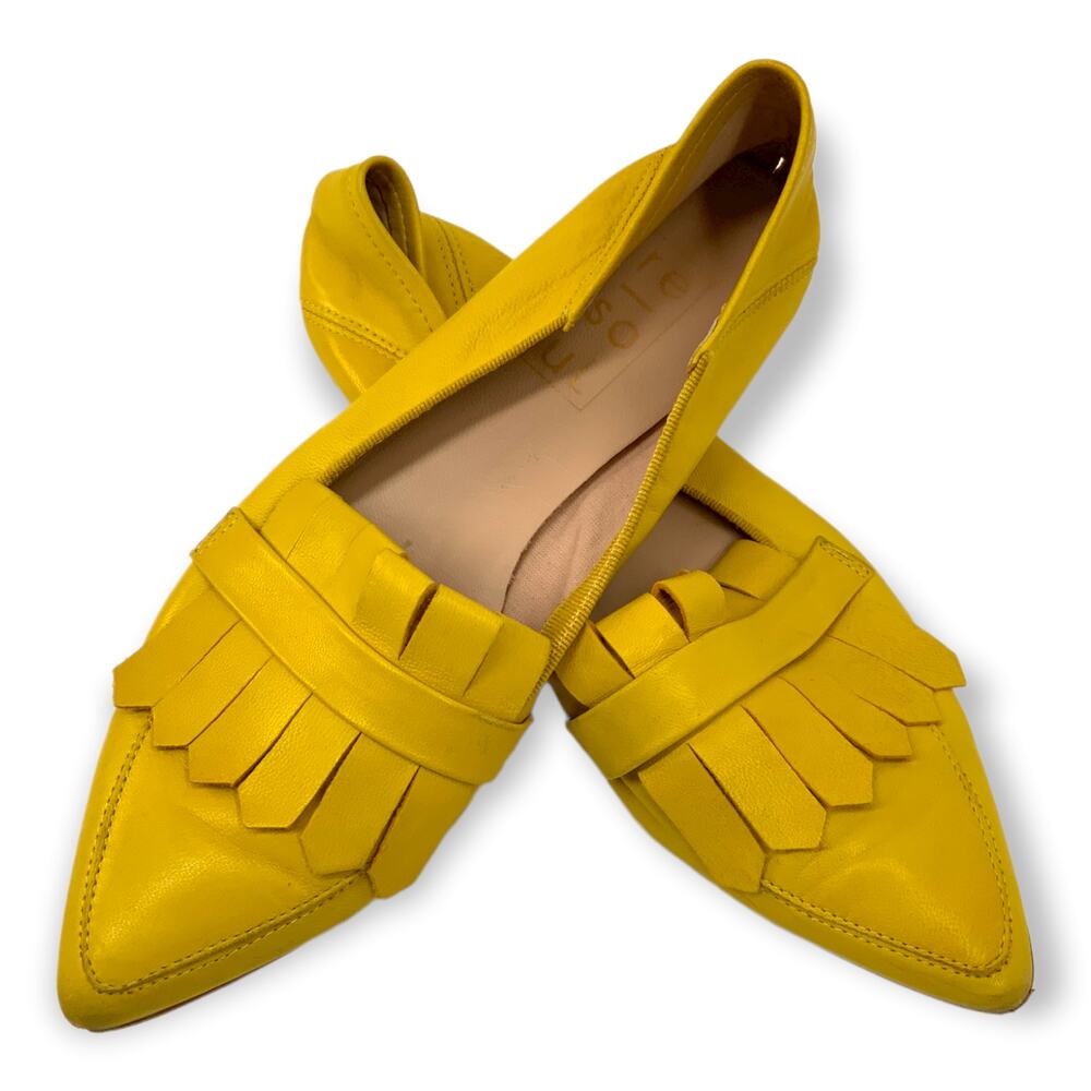 re-souL | Size 38 | RARE Yellow Kajsa Fringe Soft Leather Loafer | Retail $158